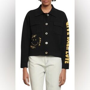Sandro Smiley Give Back Love Jacket